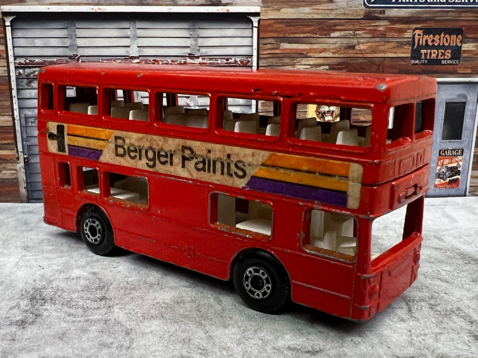 🇬🇧🇬🇧Vintage Matchbox Superfast 1972 Londoner Bus Berger Paints C13🇬🇧🇬🇧