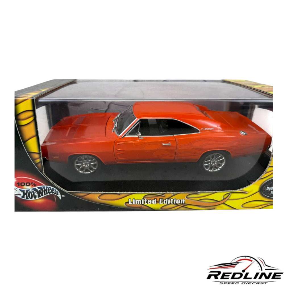 🇺🇸🇺🇸Hot Wheels 100% 1969 Dodge Charger Flames Modified 1:18 AH🇺🇸🇺🇸