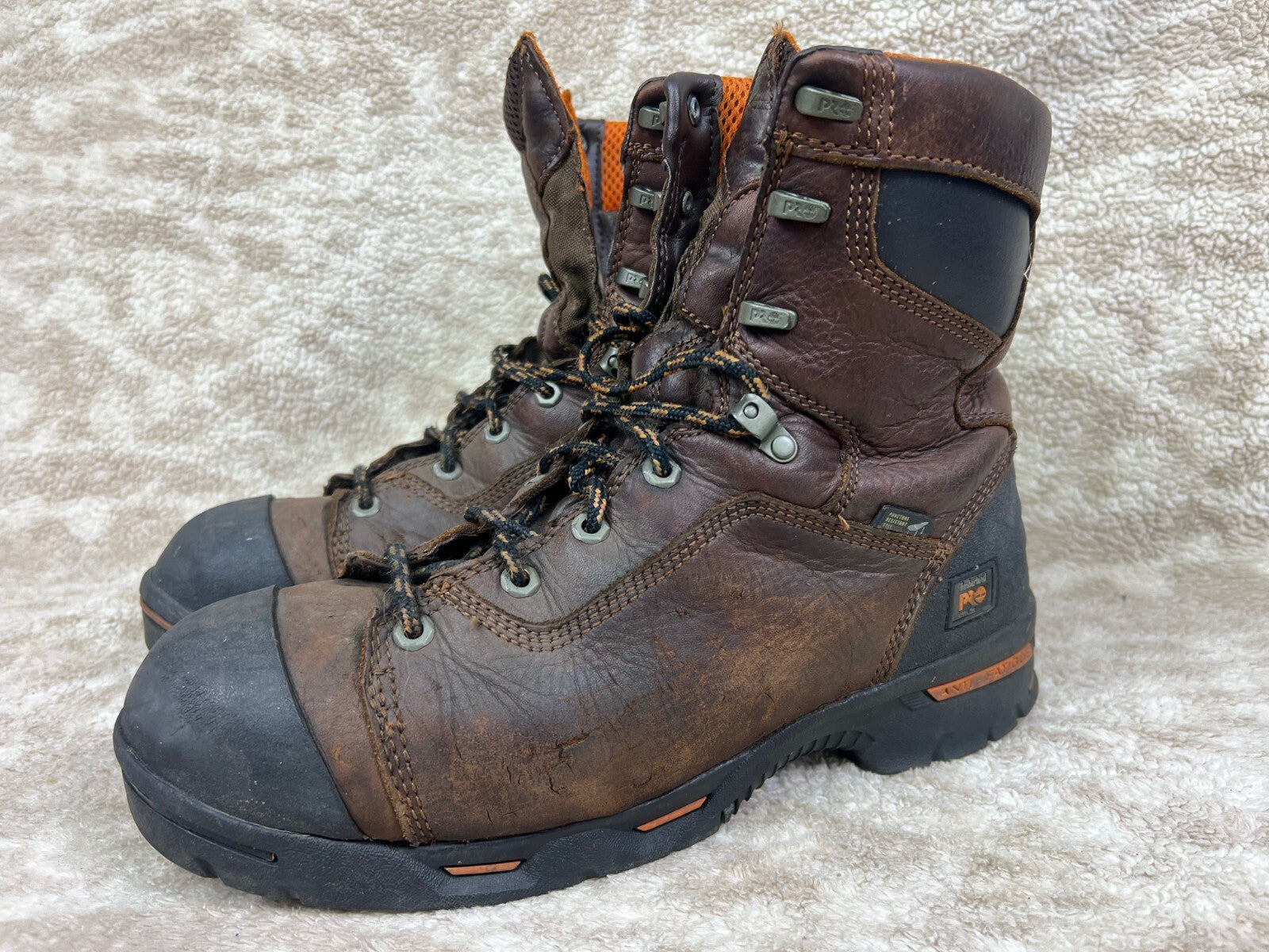 🥾Timberland PRO Men's 8" Endurance 52561 Steel Toe Work Boot Brown Size 11.5M🥾