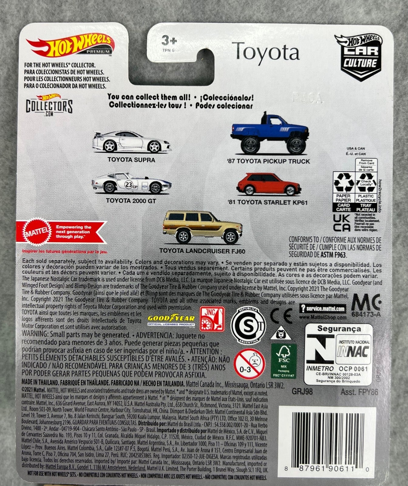 🎌🎌Hot Wheels Premium Car Culture Toyota 2000 GT  Real Riders Tires H32🎌🎌