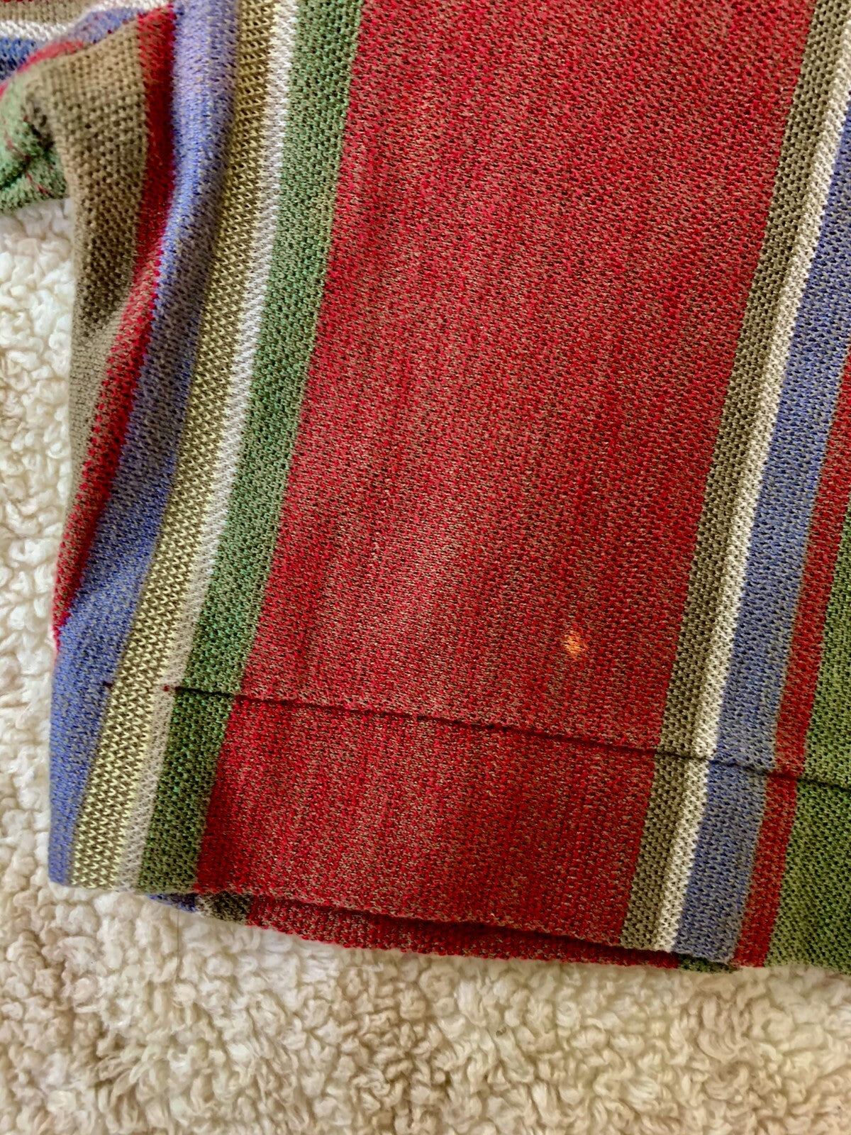 ****Vintage Mens Northern Isles Golf Polo Striped Red Green Blue Size X-Large***