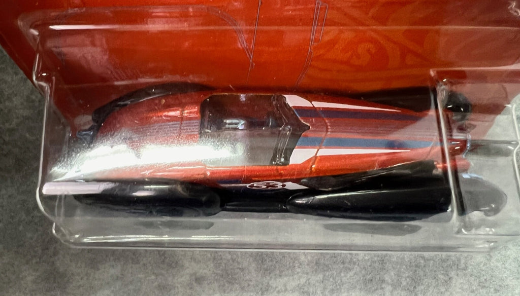 🇺🇸🇺🇸Hot Wheels Custom Cadillac Fleetwood Orange and Blue Series H24🇺🇸🇺🇸