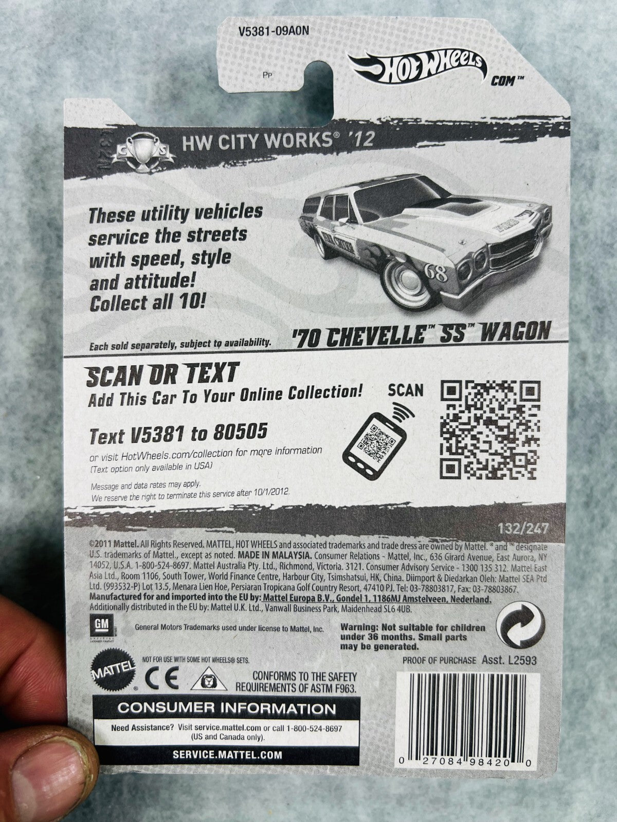 🇺🇸Hot Wheels Super Treasure Hunt 1970 Chevelle SS Wagon FACTORY SEALED H31🇺🇸