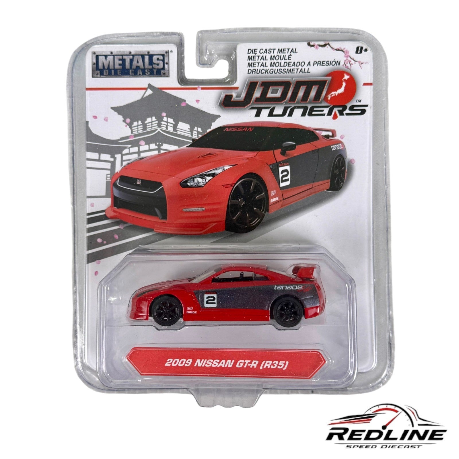 🎌🎌Jada Metals JDM Tuners2009 Nissan GT-R R35 Red 1:64 H26🎌🎌