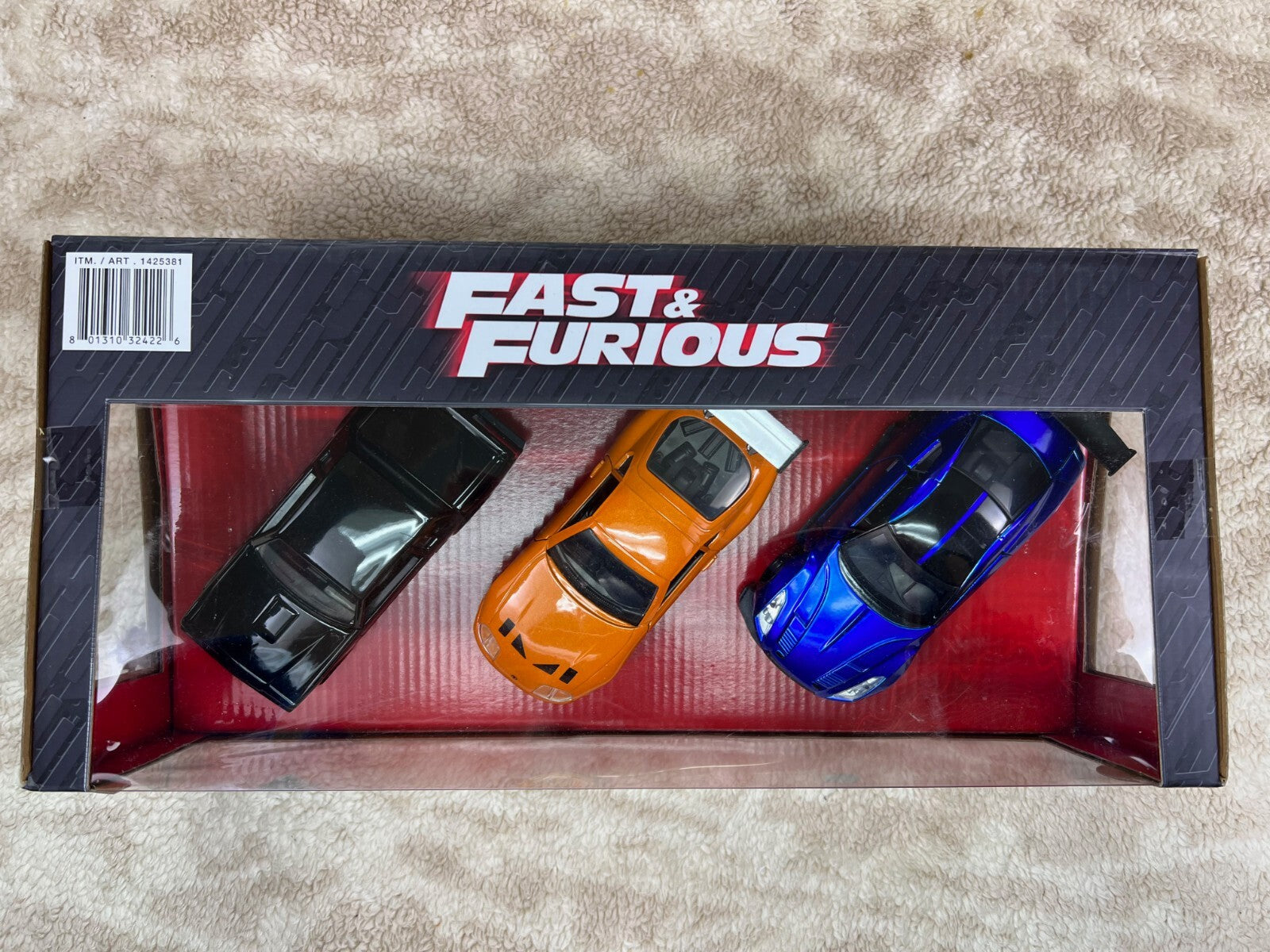 Fast & Furious Diecast  Set Buick Grand National Toyota Supra Nissan GT-R R35.