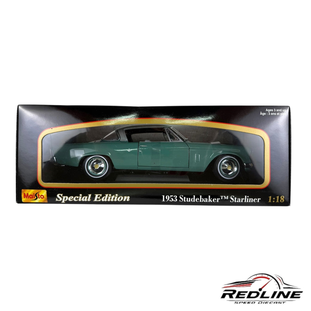 🇺🇸🇺🇸🇺🇸Maisto 1953 Studebaker Starliner Green 1:18 C1🇺🇸🇺🇸🇺🇸