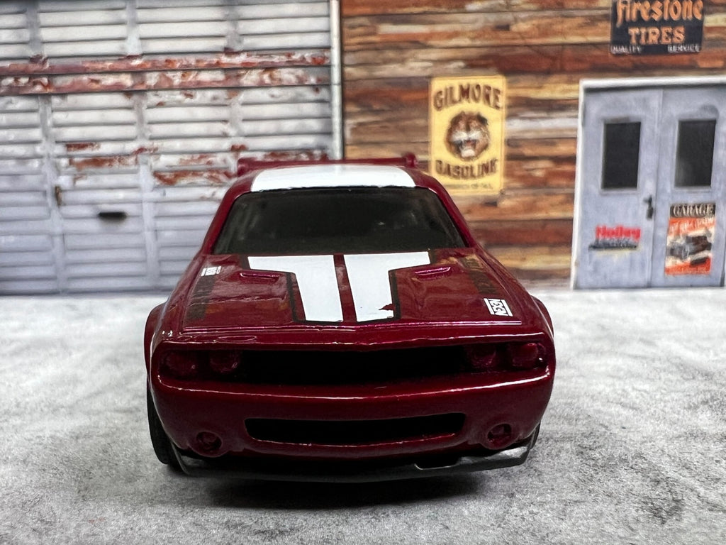 🇺🇸Hot Wheels Dodge Challenger Drift Car Red Mopar CUSTOM REAL RIDERS C13🇺🇸