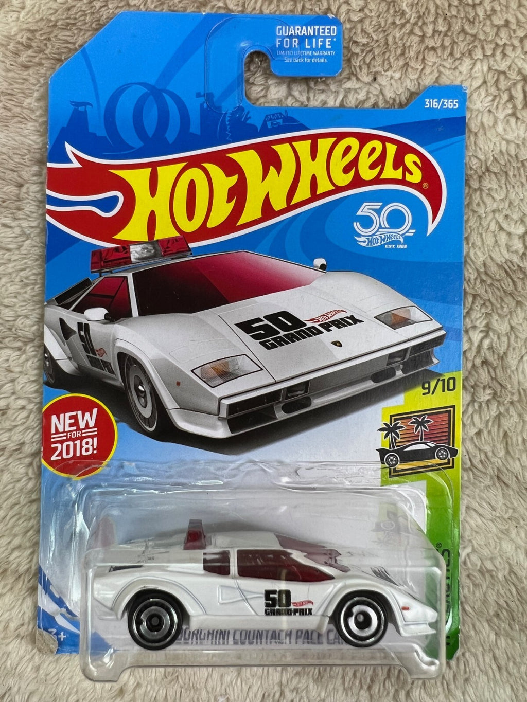 🇮🇹Hot Wheels HW Exotics Lamborghini Countach Pace Car White 217/365 HW19🇮🇹