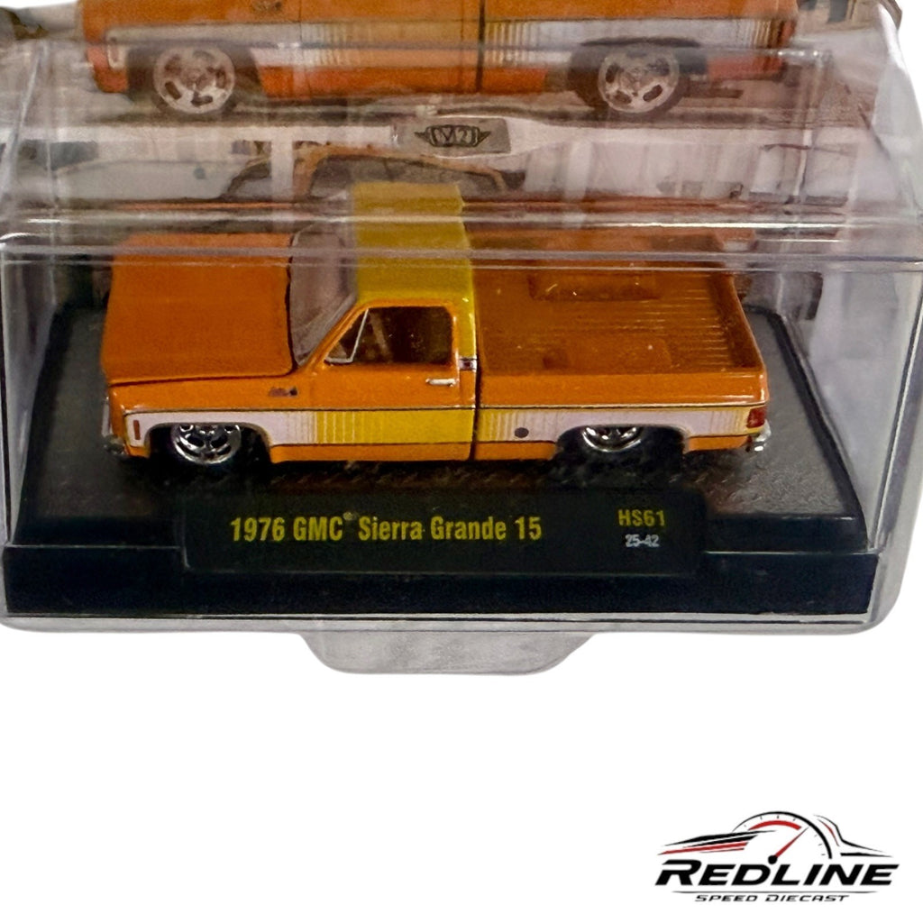 🇺🇸M2 Machines Hobby Exclusive 1976 GMC Sierra Grande Pickup Orange Slice H33