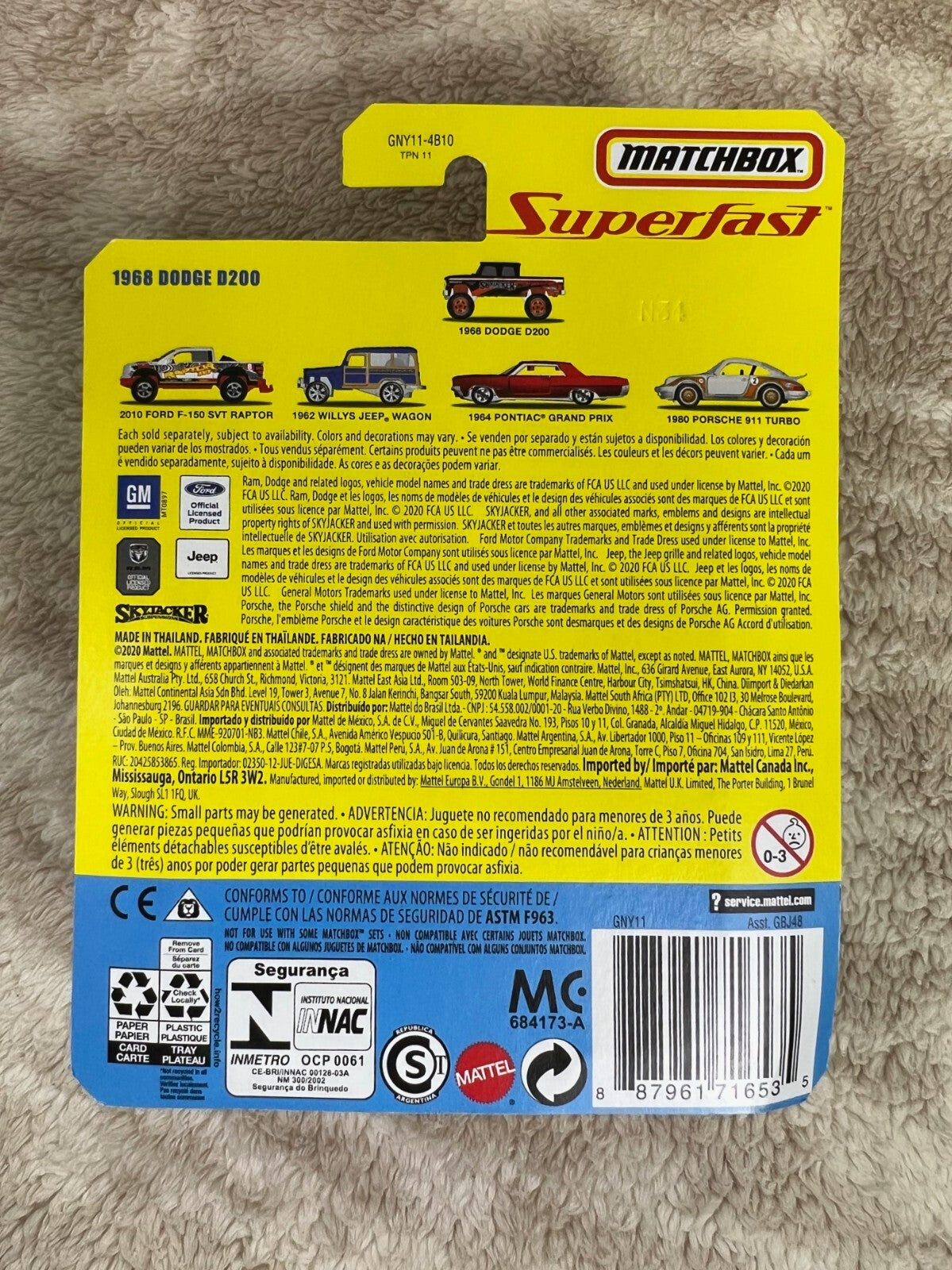 🔥🔥🔥Matchbox SuperFast #11 1968 Dodge D200 SkyJacker HW15🔥🔥🔥