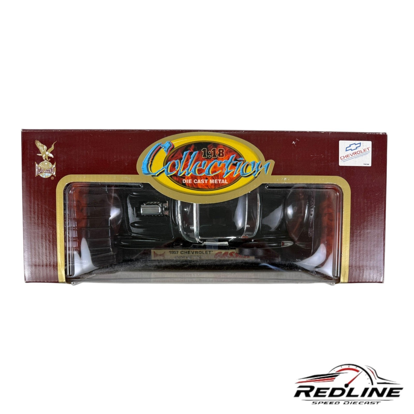 🇺🇸🇺🇸Road Legends 1957  Chevrolet CORVETTE GASSER Black 1:18 LN🇺🇸🇺🇸