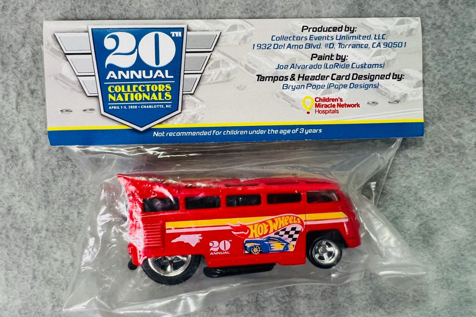 🇩🇪🇩🇪HOTWHEELS 20TH Annual Collectors Nationals Drag Bus RED🇩🇪🇩🇪