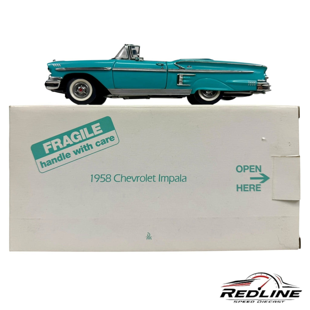 🇺🇸Danbury Mint 1958 CHEVROLET IMPALA Turquoise 1:24🇺🇸