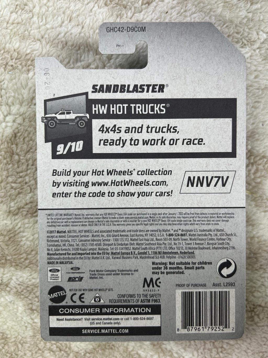 🔥🔥🔥🔥Hot Wheels HW Hot Trucks Sandblaster Borla Black HW18🔥🔥🔥🔥