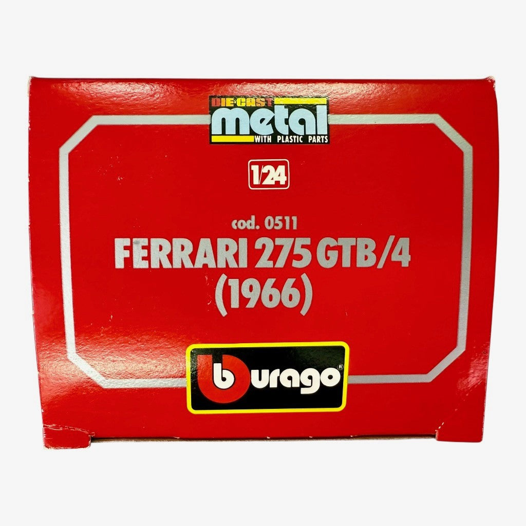 🇮🇹🇮🇹Burago  Ferrari 275 GTB/4 Silver 1966 1/24th Scale Made In Italy🇮🇹🇮🇹