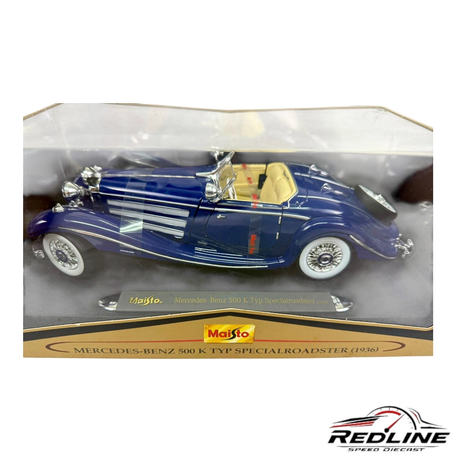 🇩🇪 Bburago Premiere Edition Mercedes-Benz 500 K Typ Specialroadster 1936 1:18