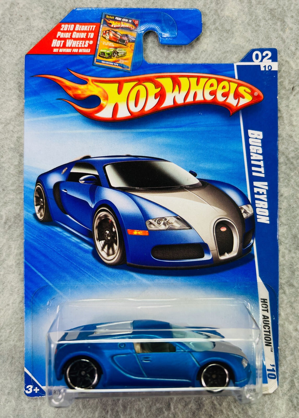 🔥🔥🔥Hot Wheels 2010 Hot Auction Satin Blue Bugatti Veyron H35🔥🔥🔥