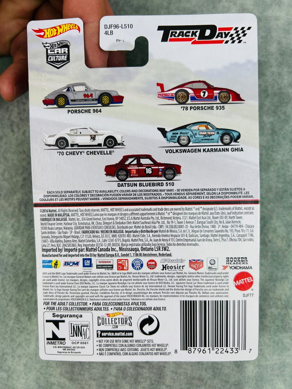 🇩🇪Hot Wheels Track Day VW Volkswagen Karmann Ghia with Real Riders H31🇩🇪