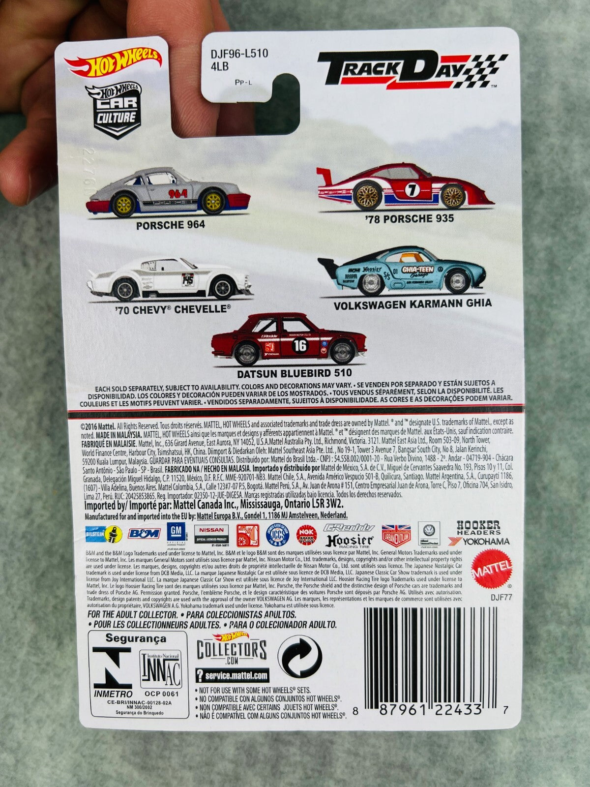 🇩🇪Hot Wheels Track Day VW Volkswagen Karmann Ghia with Real Riders H31🇩🇪