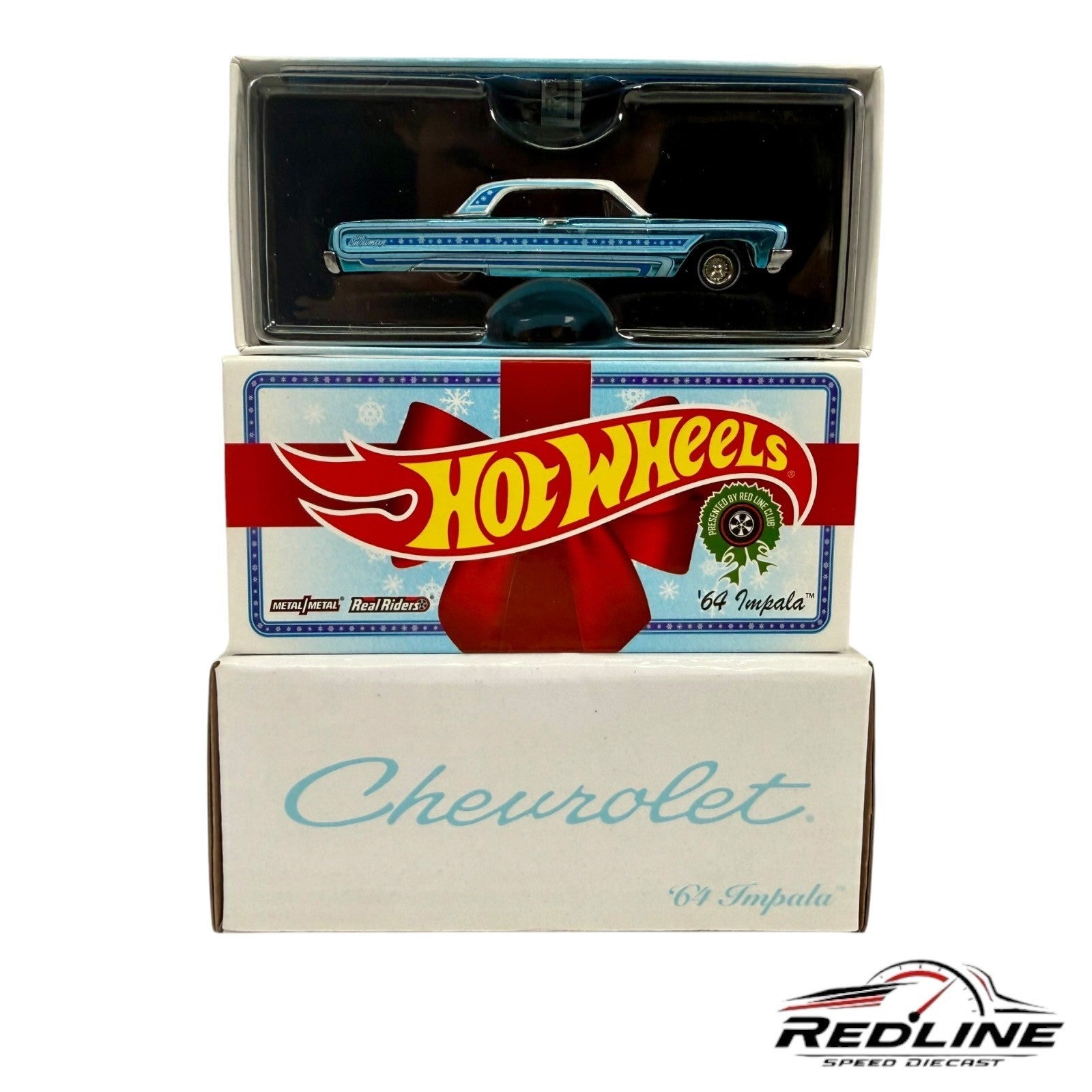 ❄️❄️Hot Wheels RLC Holiday Snowman Chevy '64 Impala Spectraflame BLUE H31❄️❄️