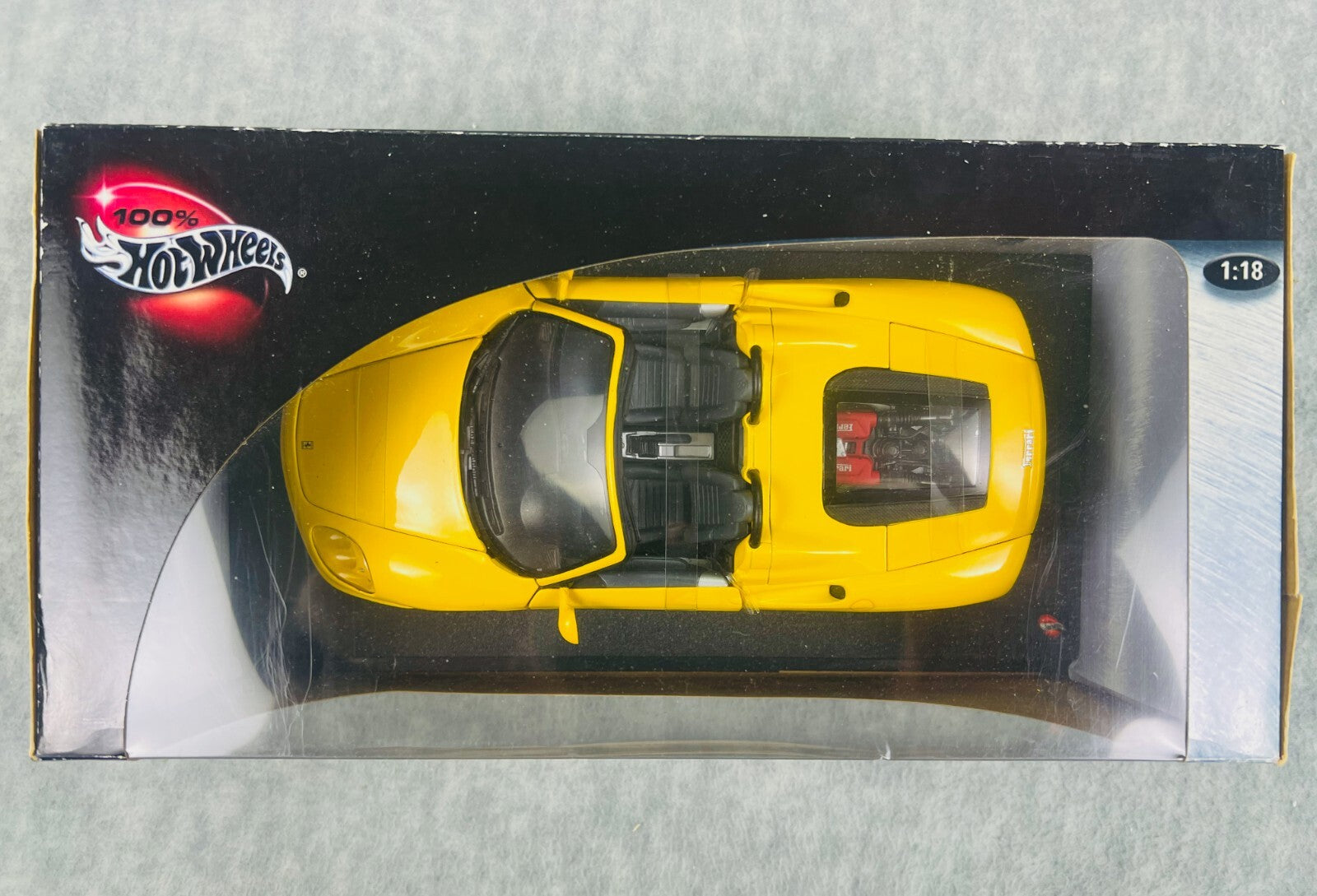 🇮🇹🇮🇹🇮🇹Hot Wheels 100% Ferrari 360 Spider Yellow 1:18 🇮🇹🇮🇹🇮🇹