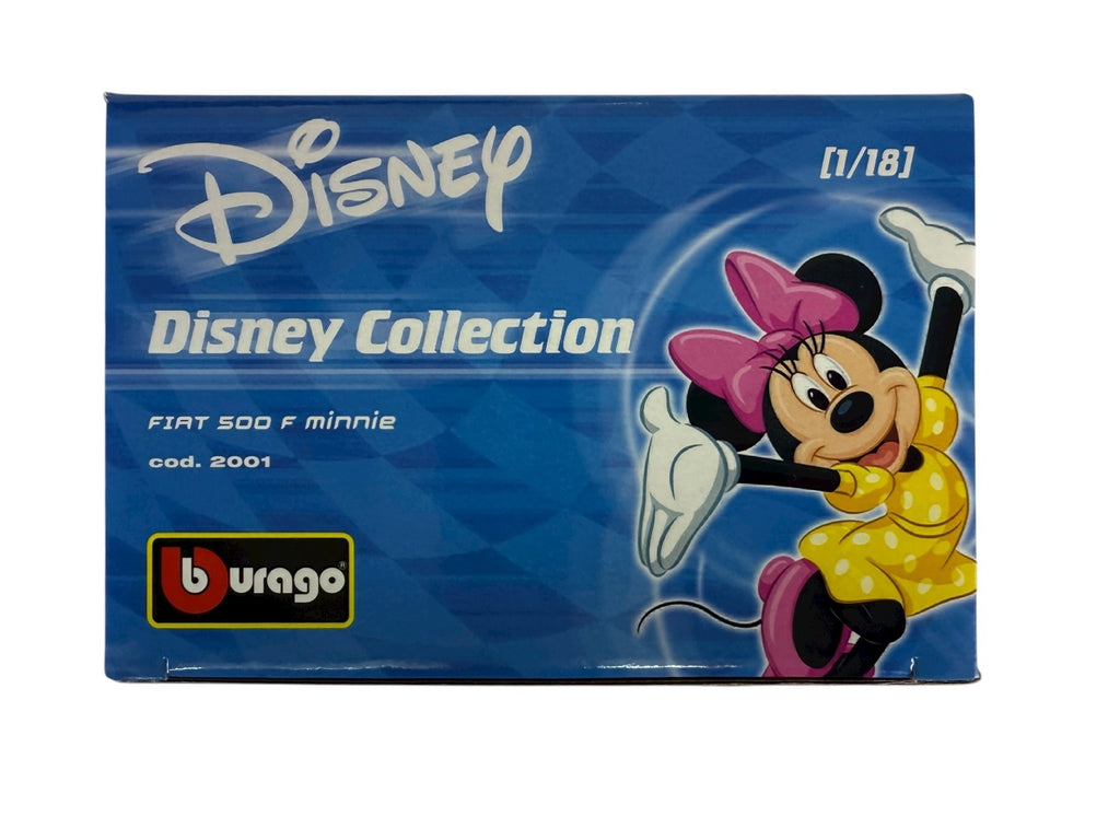 🇮🇹🇮🇹Burago Disney Collection Minnie Mouse Fiat 500 1/18 White AH🇮🇹🇮🇹