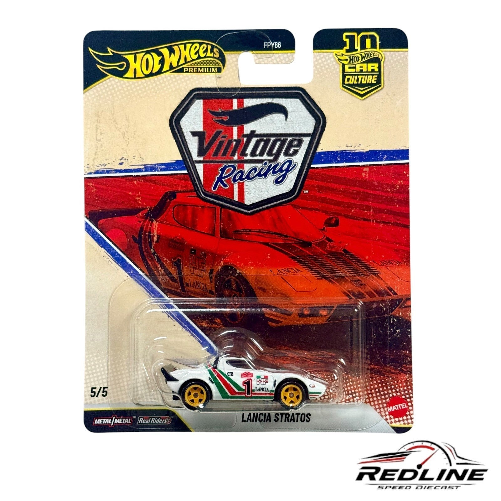 🇺🇸Hotwheels Premium Vintage Racing Lancia Stratos 1:64🇺🇸