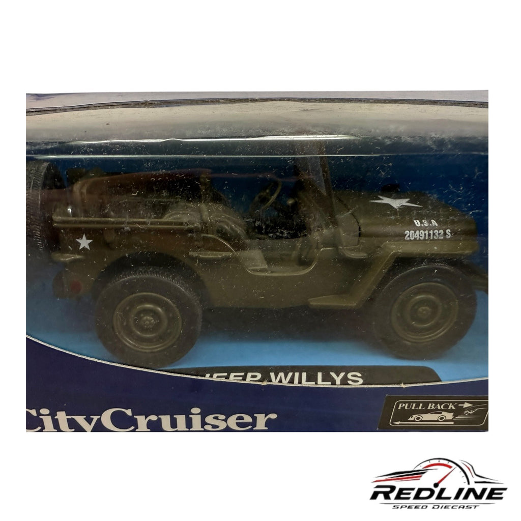 🪖🪖🪖 New Ray City Cruiser Jeep Willys Military 1:32 Scale A3🪖🪖🪖
