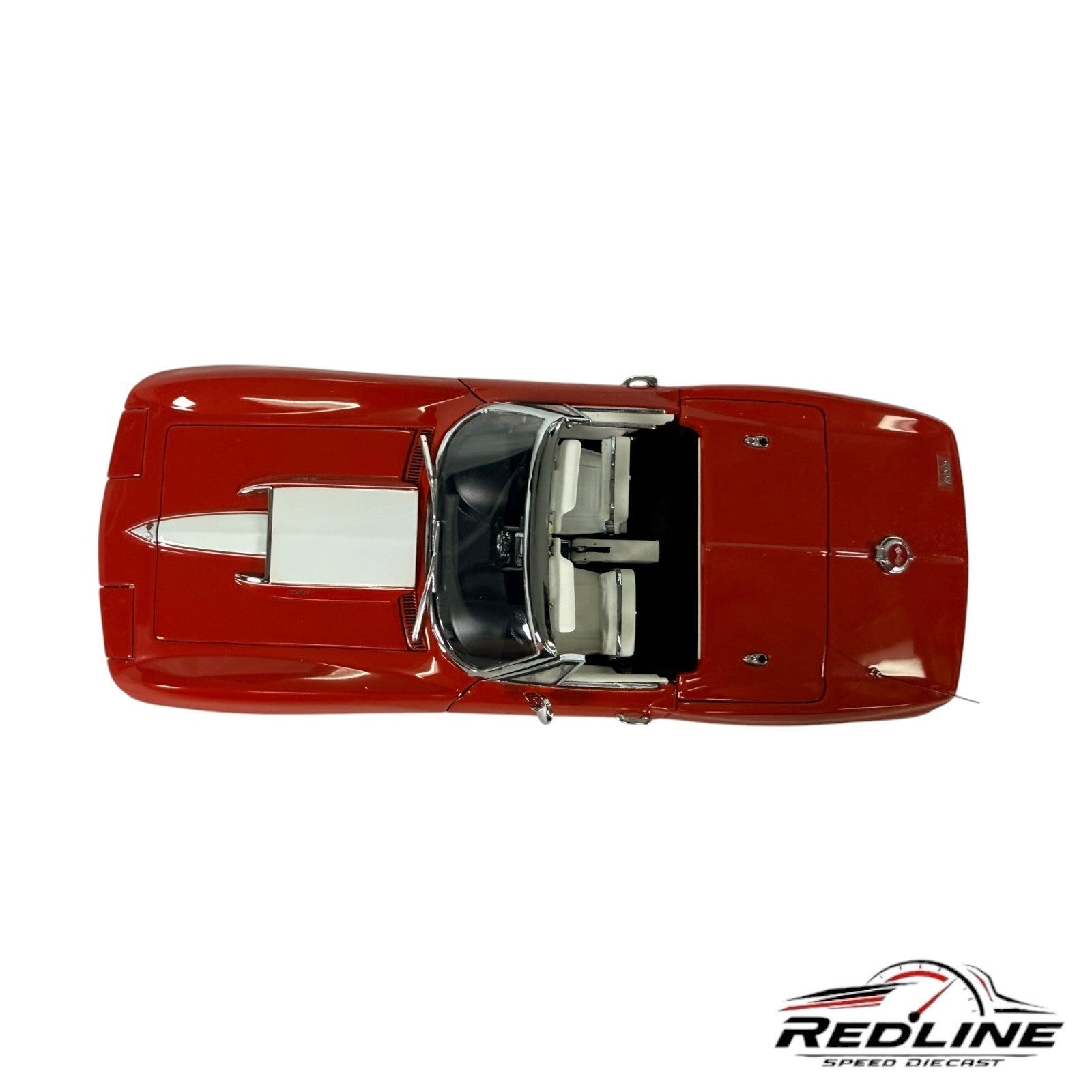 🇺🇸Danbury Mint 1967 Corvette Convertible Red & White 1:24 C2🇺🇸