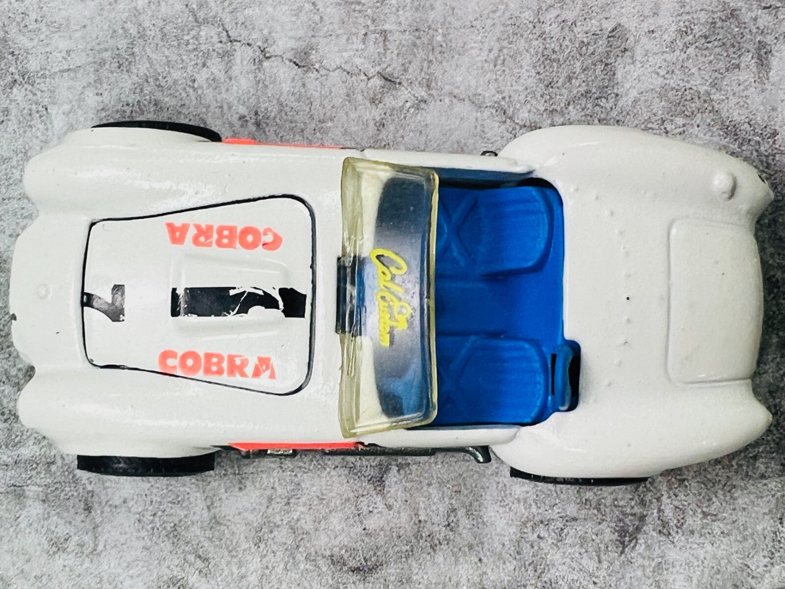 🇺🇸Hot Wheels Vintage Die Cast  Cal Custom White 65 Shelby Cobra 1982 C21🇺🇸