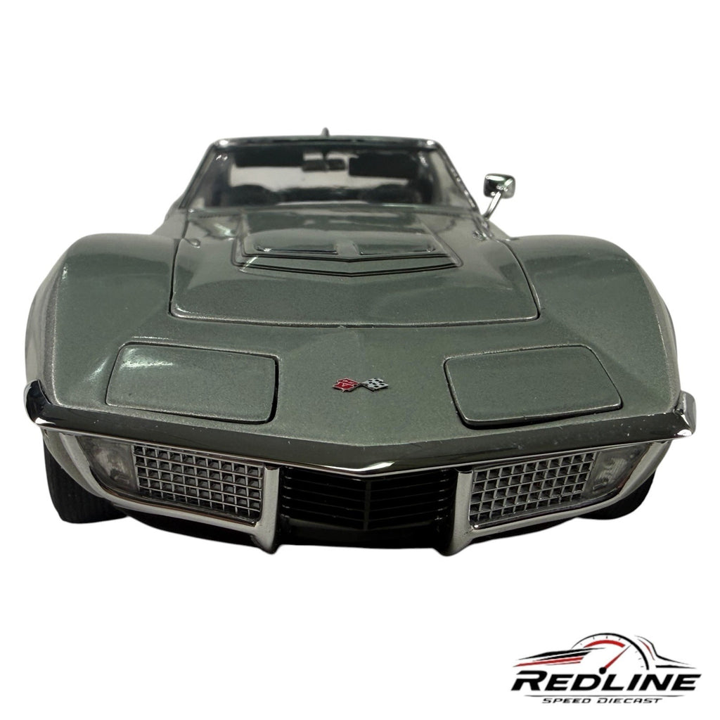 🇺🇸Danbury Mint 1970 Chevy Corvette Coupe Cortez Silver 1:24 C2🇺🇸