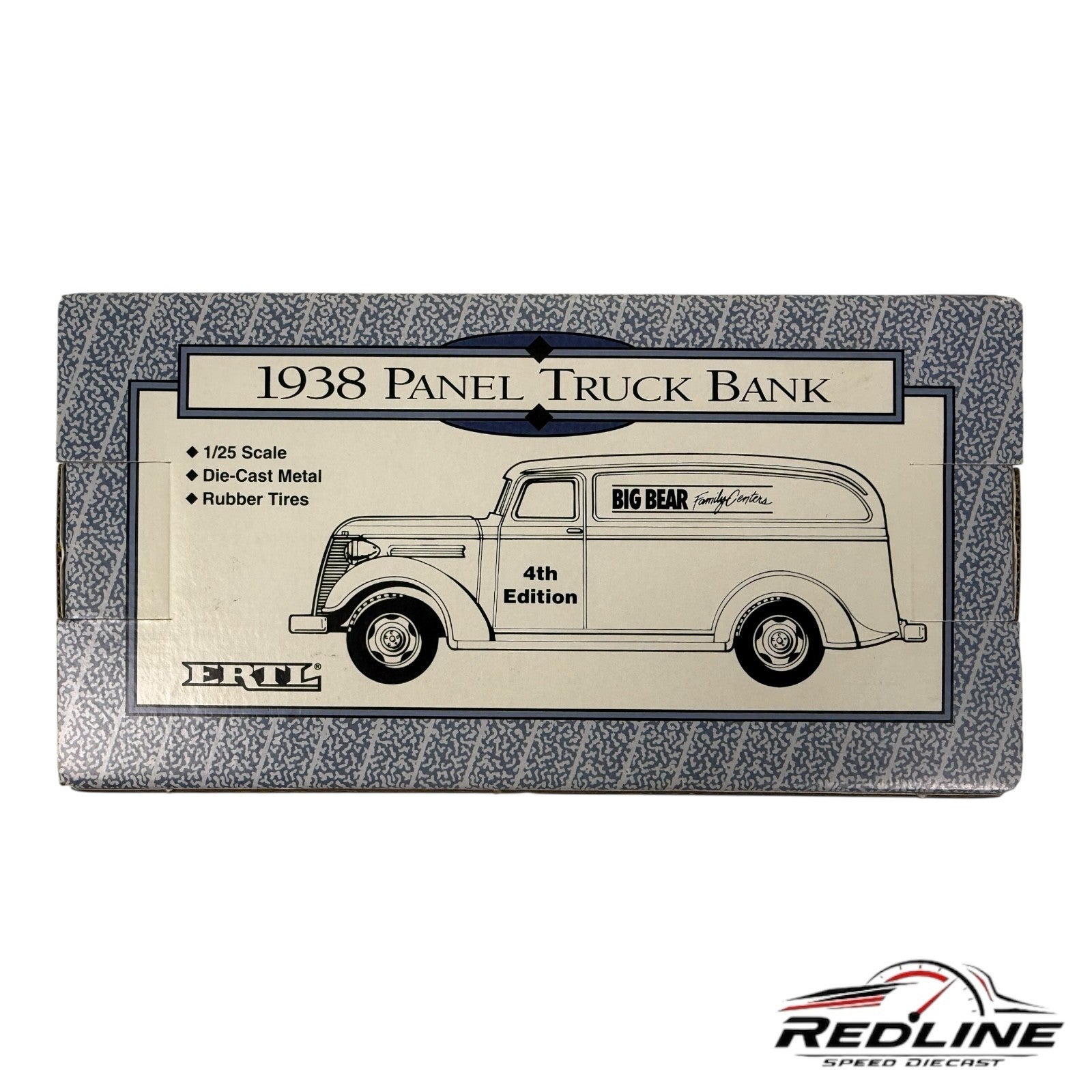 🇺🇸Ertl 1938 Panel Truck Bank Big Bear Family Centers 4th Edition 1:25 C2🇺🇸