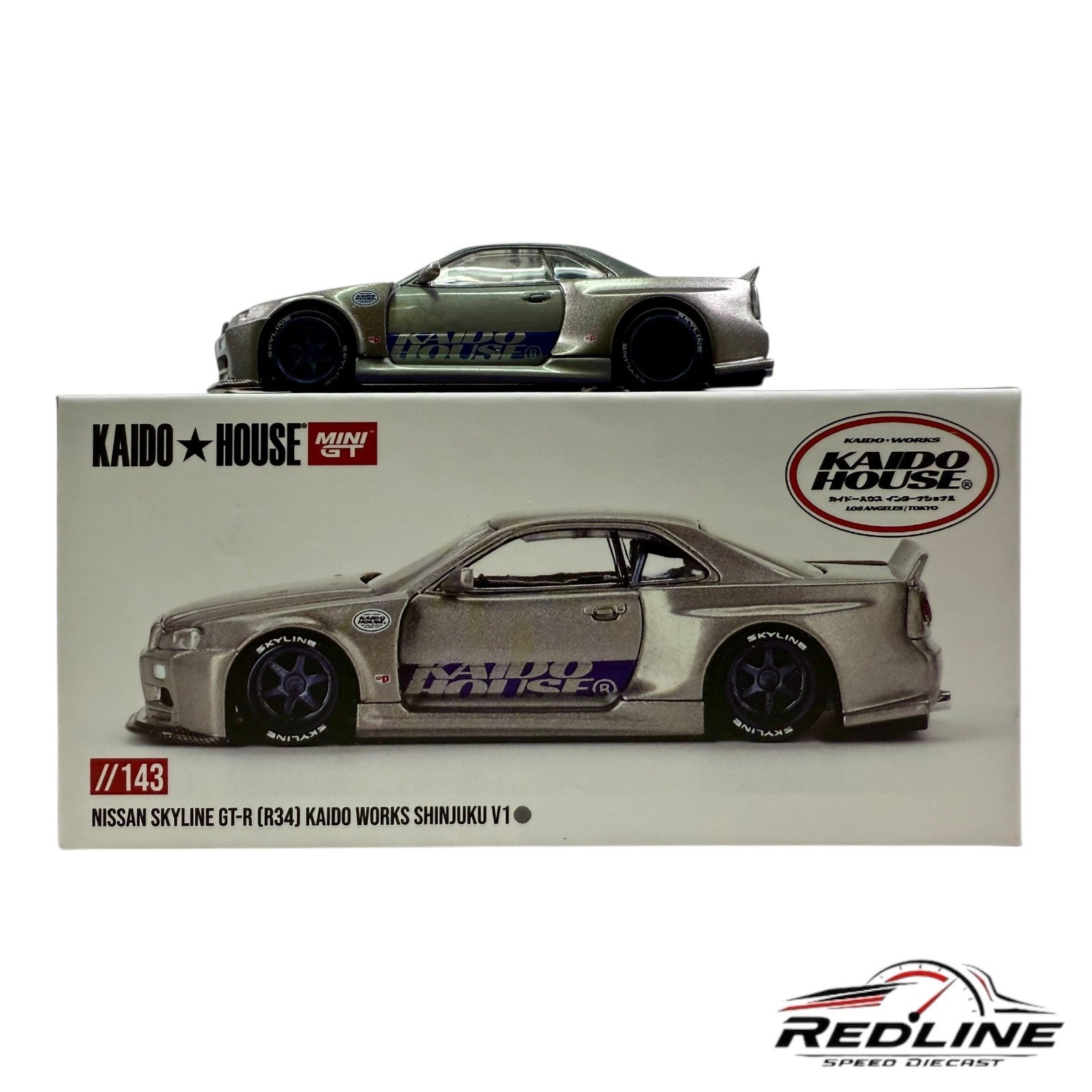 🎌Kaido House Nissan Skyline GT-R (R34) Kaido Works Shinjuku V1 KHMG143 CHASE🎌