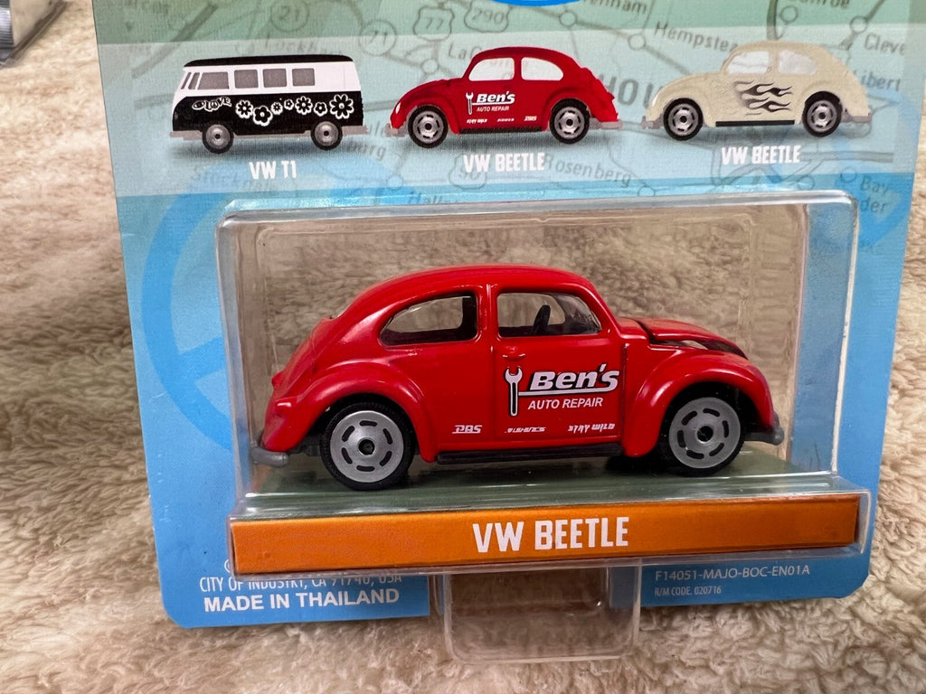 🇩🇪JadaPunch BuggySlug Bug Vehicle VW Beetle Red-Ben's Auto Repair HW15🇩🇪