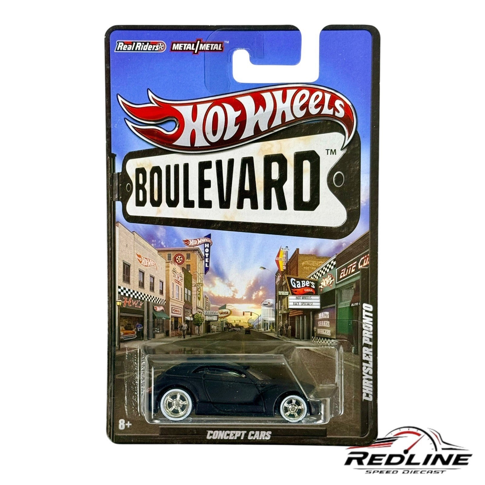 🇺🇸Hot Wheels Chrysler Pronto Boulevard Concept Cars Black H27🇺🇸