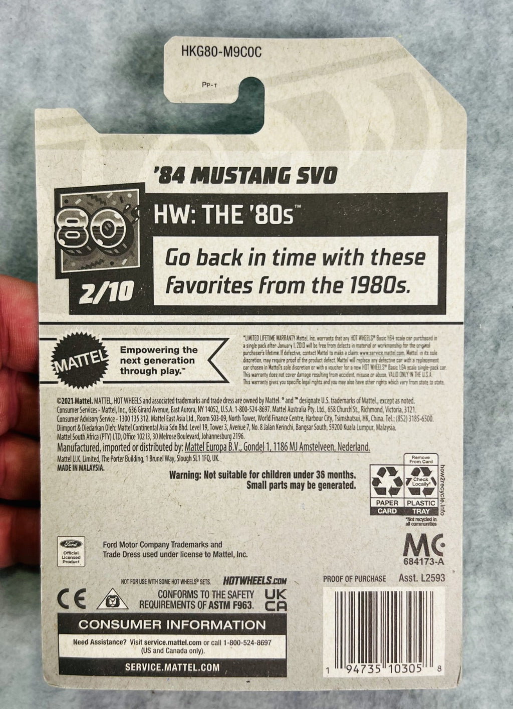🔥🔥🔥Hot Wheels HW The 80s '84 Mustang SVO  Silver H27🔥🔥🔥