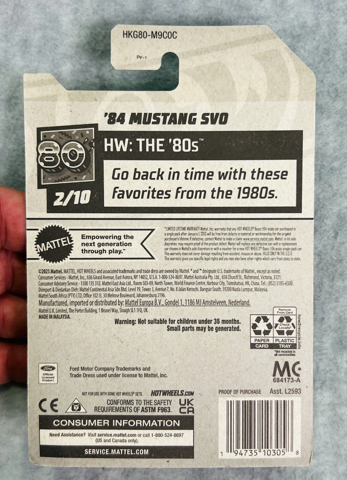 🔥🔥🔥Hot Wheels HW The 80s '84 Mustang SVO  Silver H27🔥🔥🔥