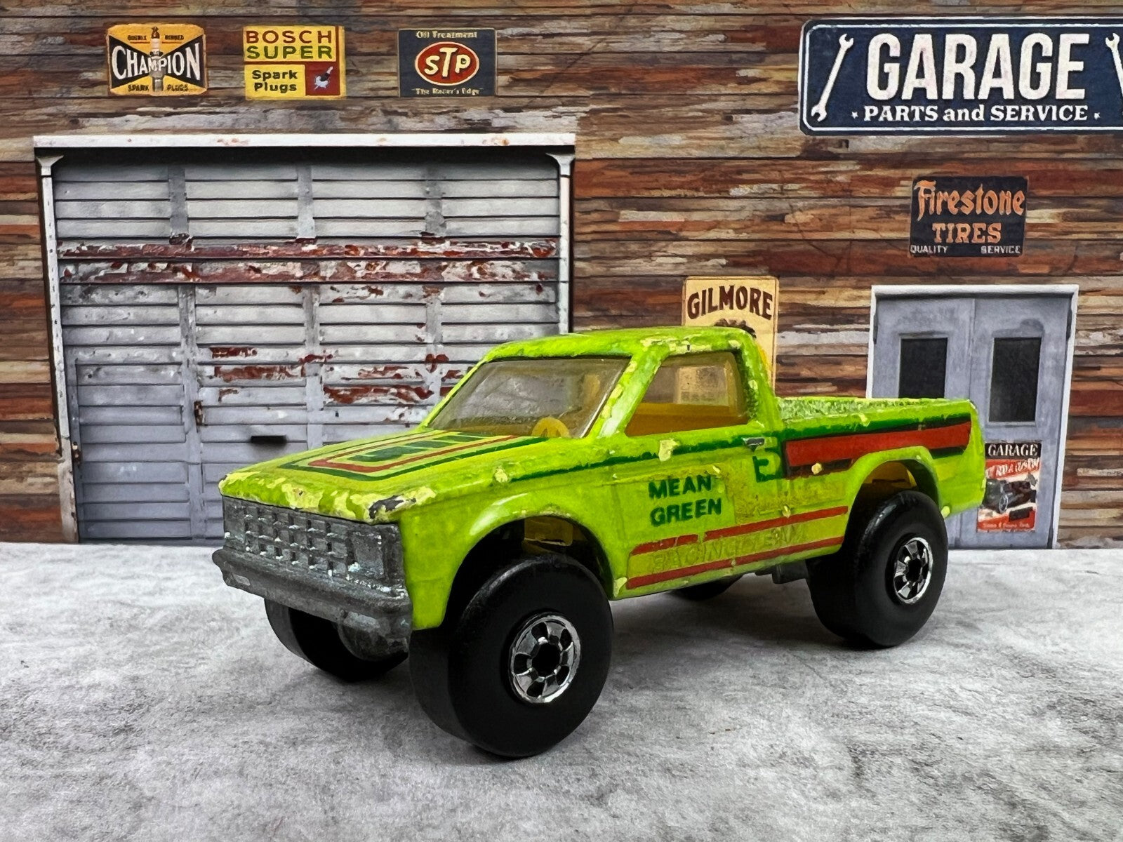 🔥🔥🔥1982 Hot Wheels Mean Green Pickup Truck Malaysia C9🔥🔥🔥