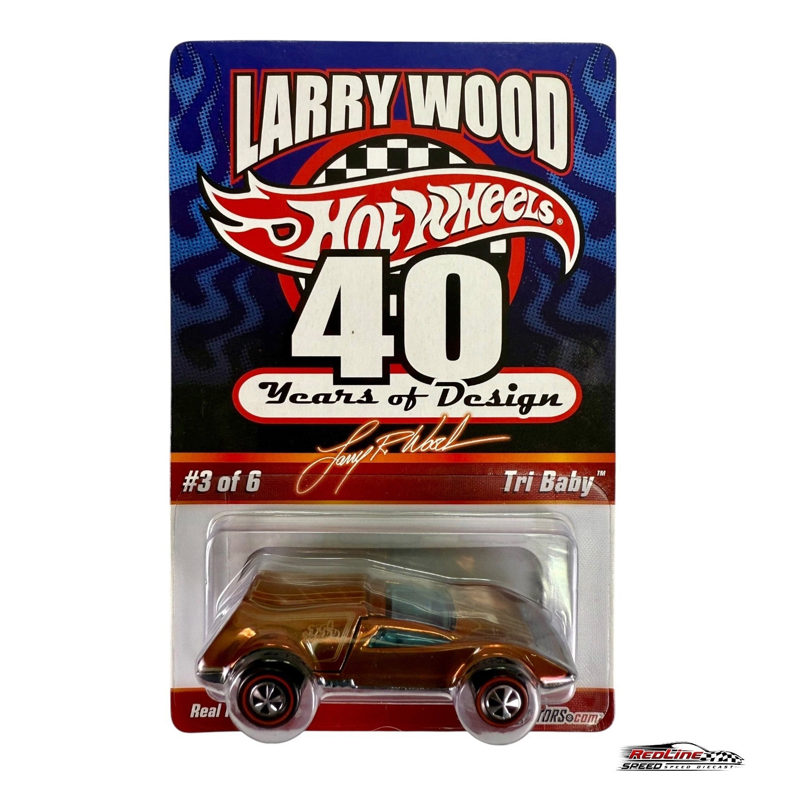 🇺🇸Hot Wheels RLC Larry Wood 40 Years of Design Tri-Baby 7011/8500 H28🇺🇸