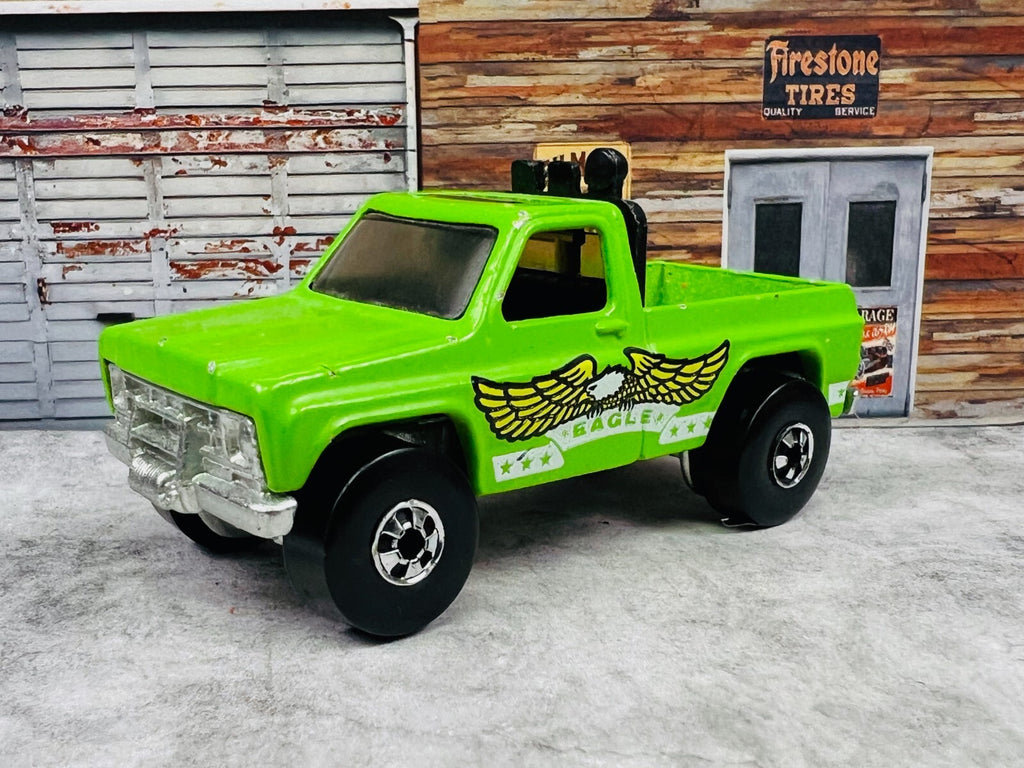 🇺🇸 Hot Wheels Bywayman Eagle Chevy Pick Up Truck Neon Green Hong Kong C7🇺🇸