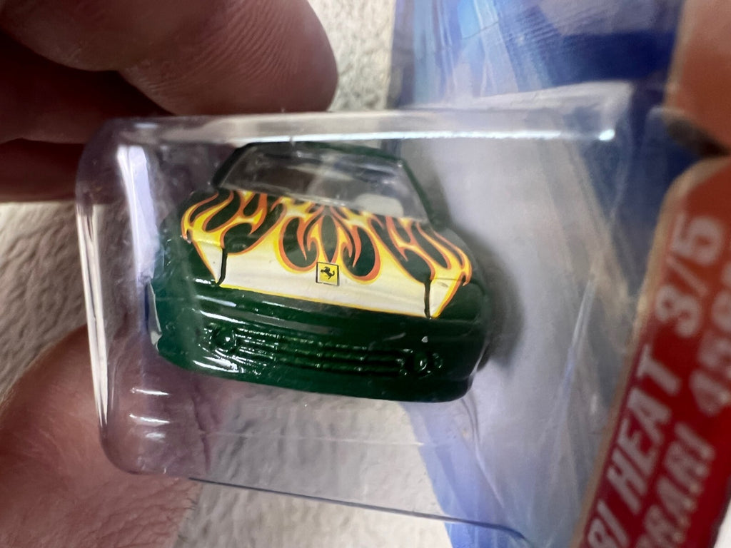 🇮🇹🇮🇹🇮Hot Wheels  Ferrari Heat Ferrari 456M Green w/Flames HW21🇮🇹🇮🇹🇮🇹