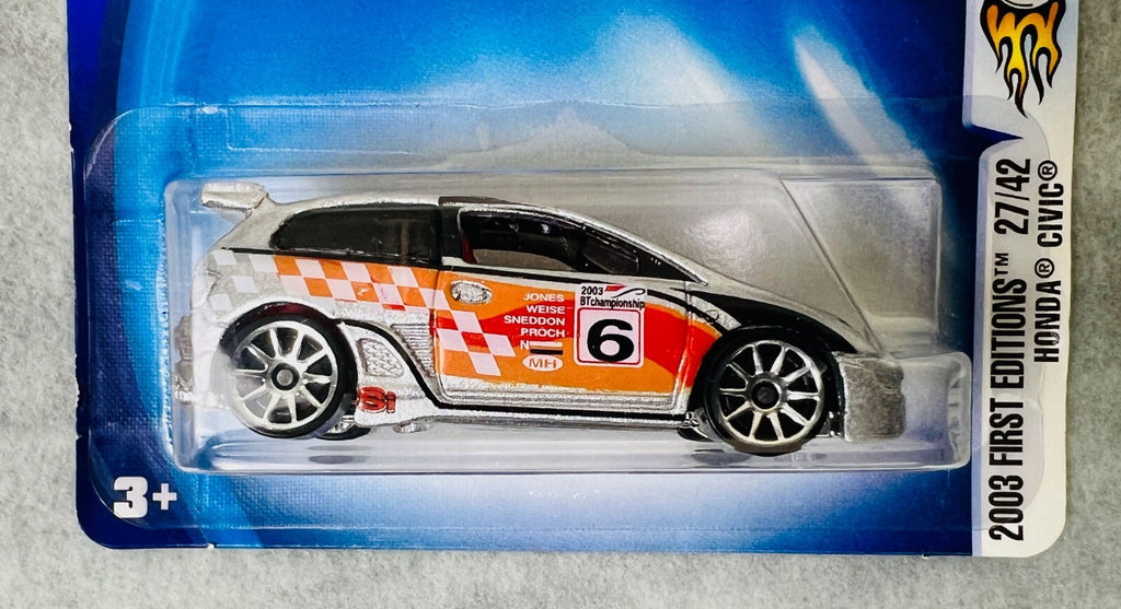 🎌🎌🎌HOT WHEELS Honda Civic silver 2003 First Editions HW21🎌🎌🎌