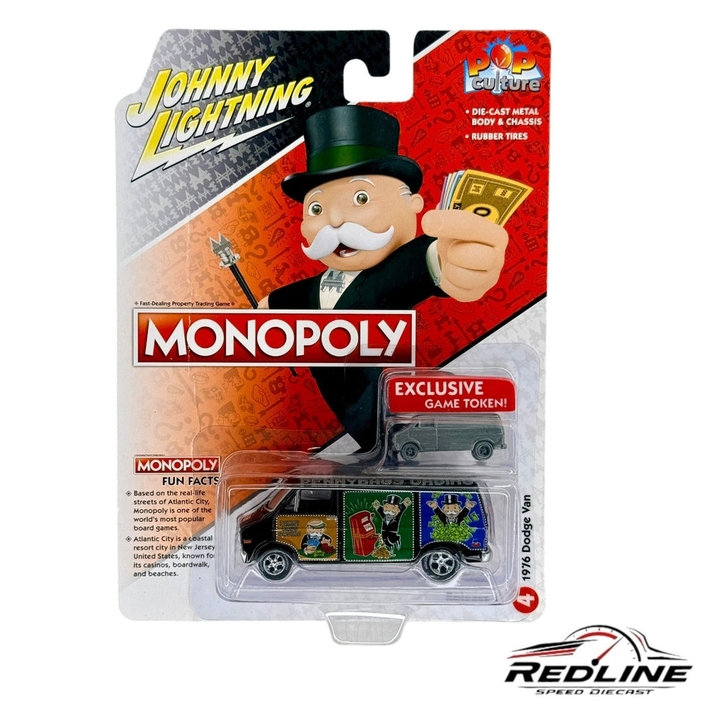 🇺🇸Johnny Lightning Pop Culture  Monopoly 1976 Dodge Van H14🇺🇸
