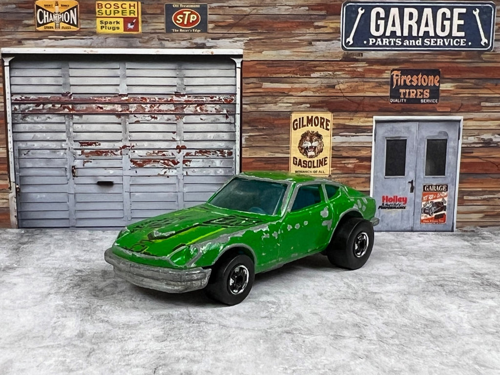 🔥🔥🔥1976 Hot Wheels Flying Colors Datsun Z Whiz Green Hong Kong C3🔥🔥🔥