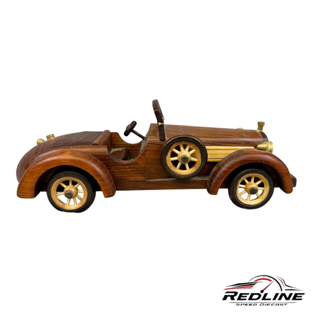 🇺🇸Old Model Wooden Car Handcrafted Classical Convertible Car🇺🇸