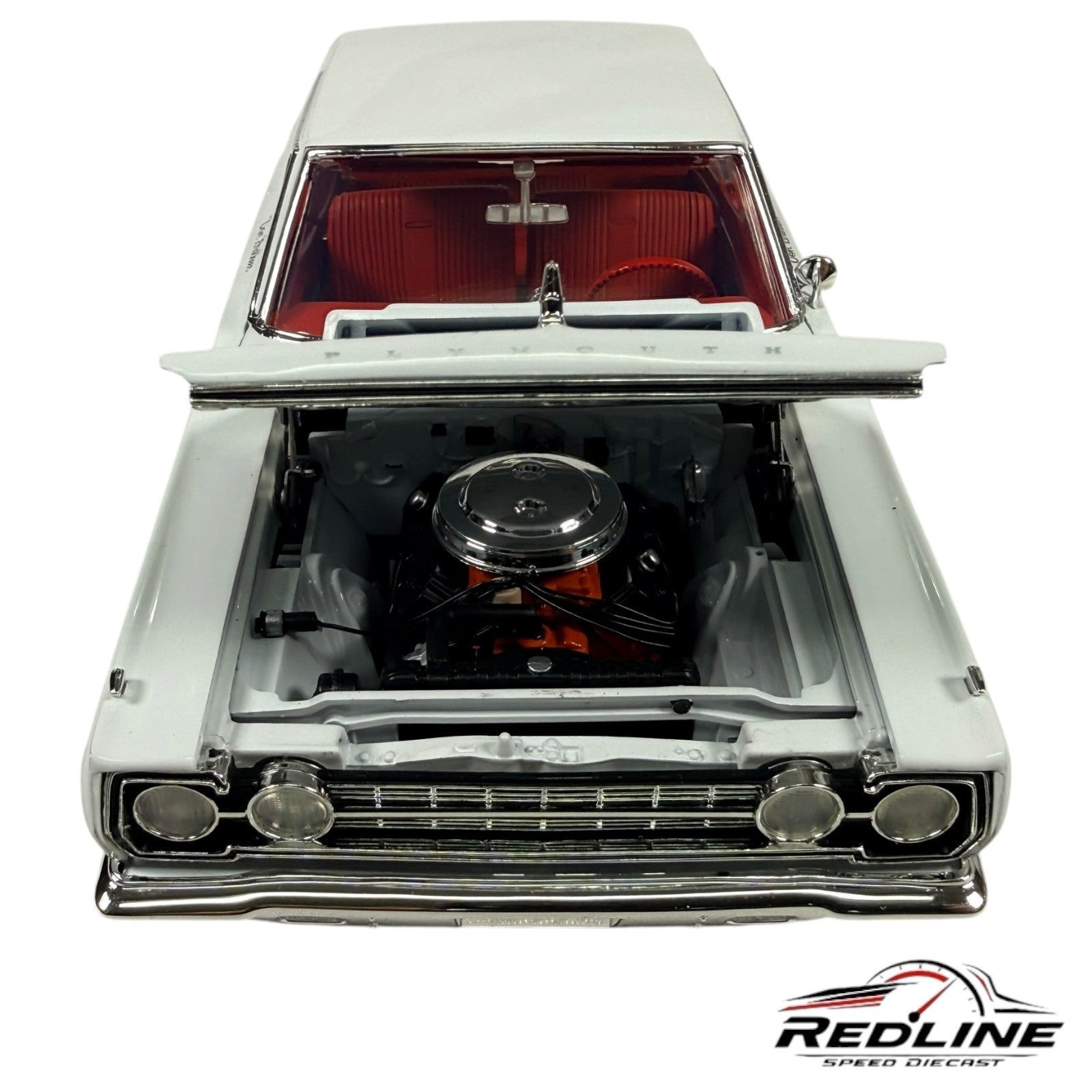 🦅🦅ACME 1967 Plymouth Belvedere II Super Stock WHITE  1:18 C1🦅🦅