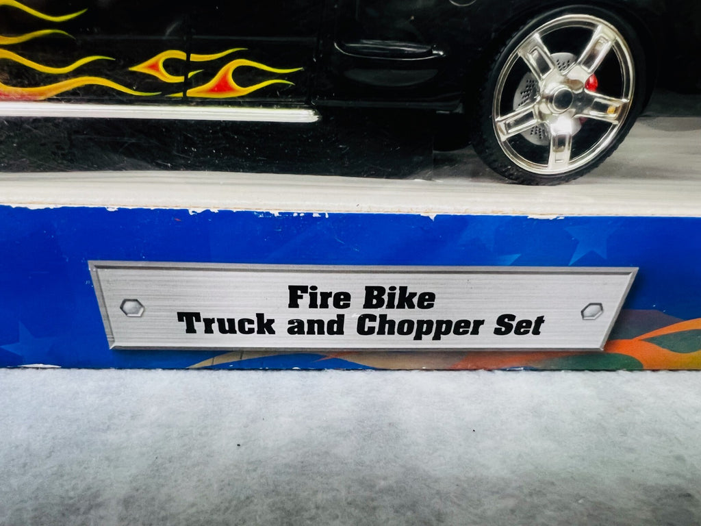 🦅🦅🦅American Chopper Fire Bike Truck and Chopper Set 1:18 Orange County🦅🦅🦅