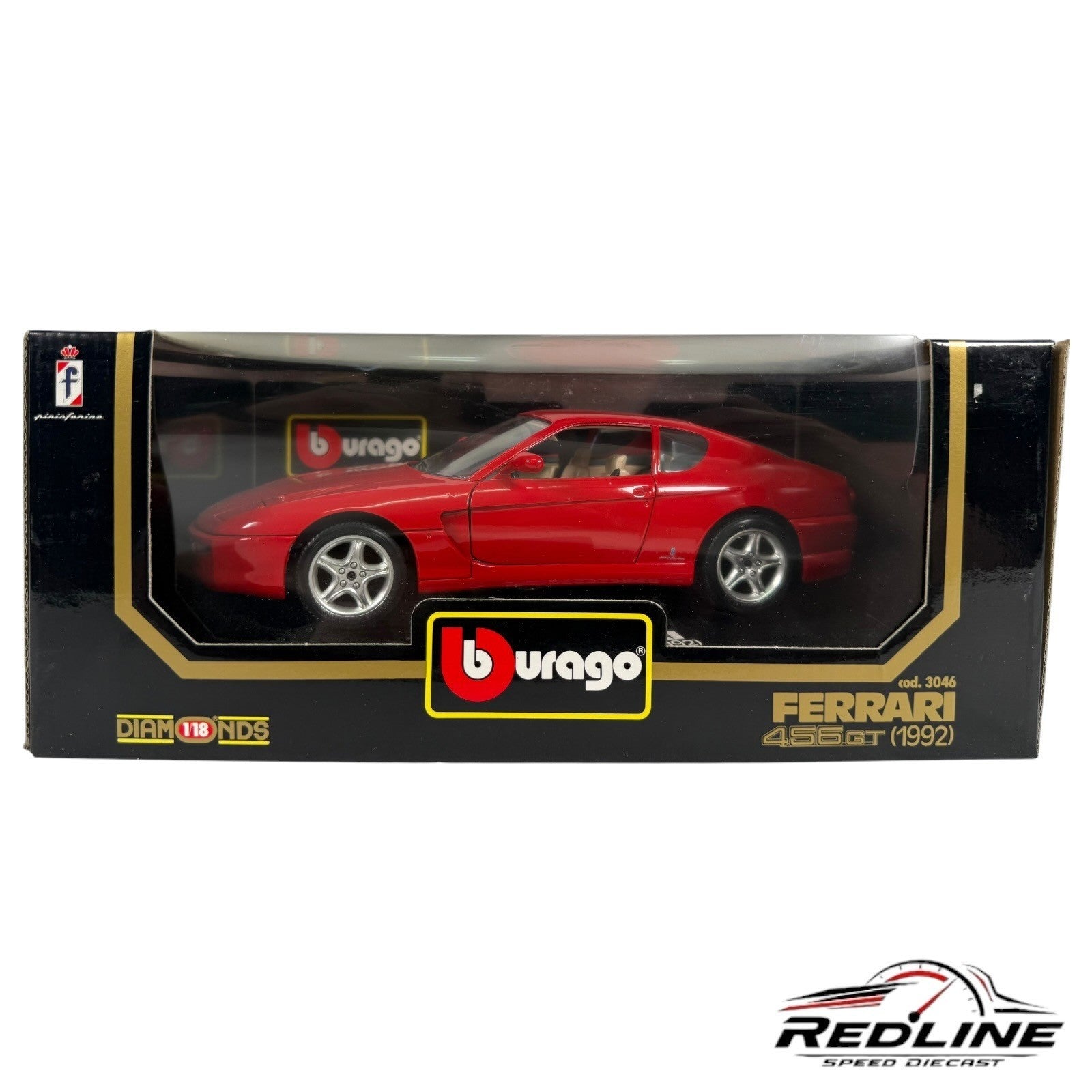 🇮🇹Bburago Diamonds 1:18 Ferrari 456 GT 1992 RED C3🇮🇹