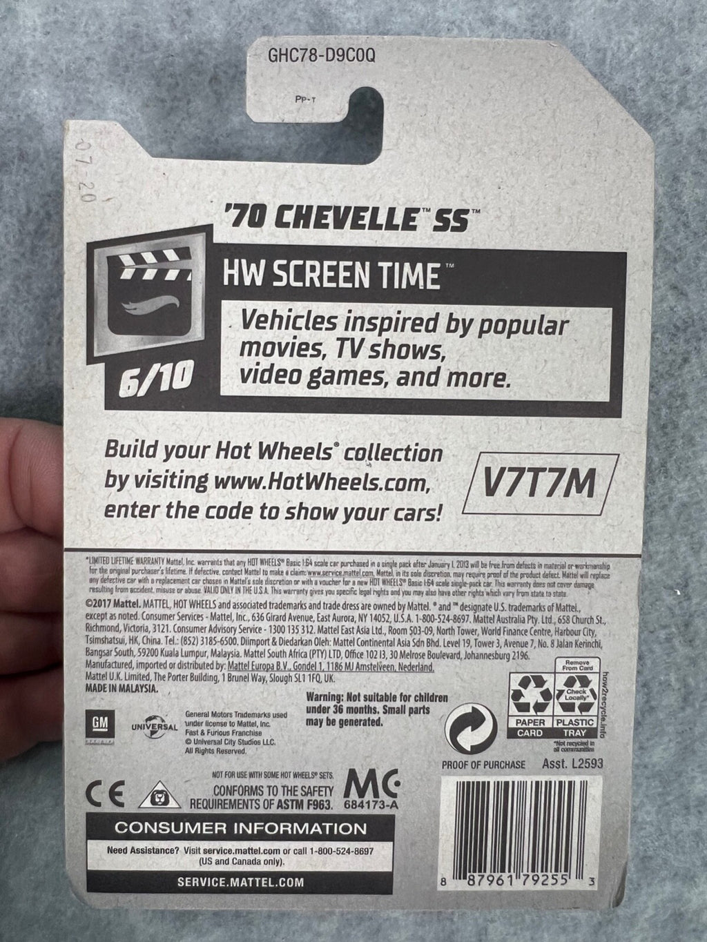 🔥🔥🔥Hot Wheels '70 Chevelle SS RED Fast And Furious HW Screen Time H24🔥🔥🔥