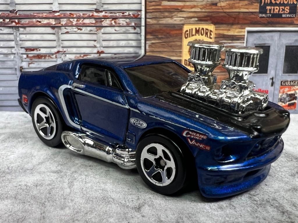 🐎🐎🐎Hot Wheels First Editions 1968 Mustang Tooned 1968 Mustang Blue C9🐎🐎🐎